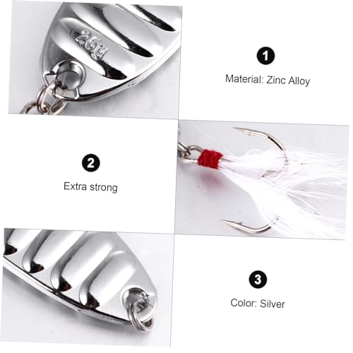 YARNOW Fishing Durable Metal Baits with Treble Hooks Lightweight Fishing Accessories for Fish and4