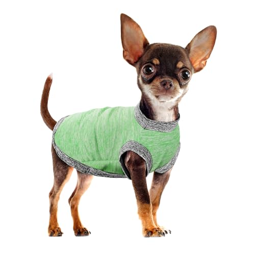 Chic Ion Polyester Dog Shirt: Adorable Fashion Clothes Green 4XL