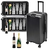Wine Travel Suitcase for Airplanes 12 Bottle – TSA-Approved Airline Travel Luggage & Wine Travel Case with Durable Hard Shell, Shockproof Foam & Waterproof Design for Secure Travel and Shipping