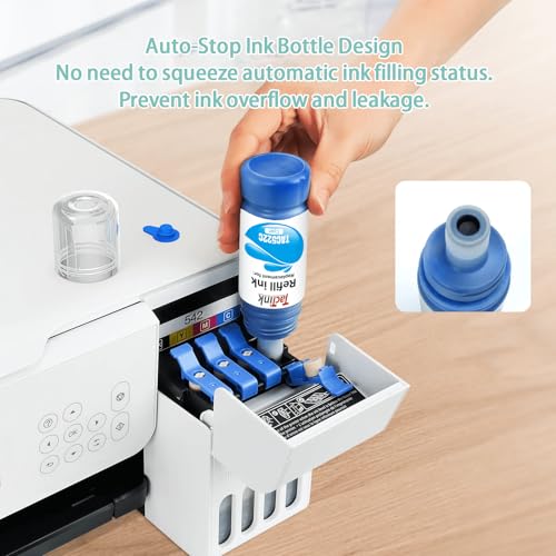 TacTink T522 522 Ink Refill Bottles Replacement for 522 Black Ink Work for ET-2800 ET-2720 ET-2803 ET-2840 ET-4700 ET-4800 ET-4810 ET-2400 (2 Pack)