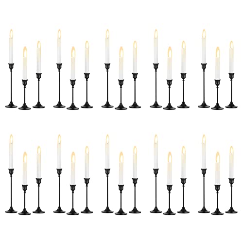 Set Of 30 Black Candle Holders For Candlesticks, Inweder Taper Candle Holders, Metal Candlestick Holders For Table Centerpiece, Wedding, Home Decor, Dining, Party, Fits 3/4 Inch Thick Candles #TOP2