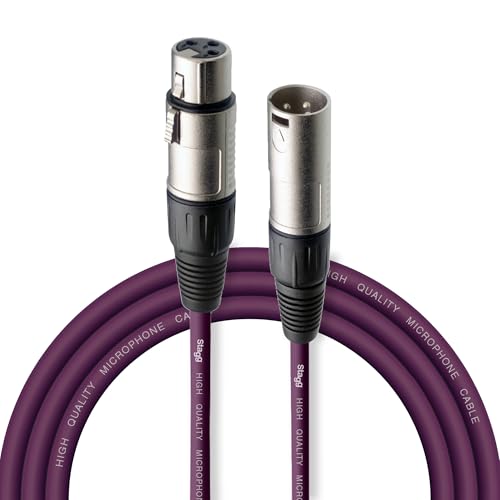 Image of Stagg 3m /10ft XLR to XLR Microphone Cable - Purple
