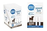 SPOT ON TICK & FLEA TREATMENT 2PK - Insect Repellent For Dogs & Puppies | Fast Acting Flea Drops for Dogs Kills & Repels Fleas Ticks Lice Up to 4 Weeks Protection–Dog Insect Repellent Parasite Control