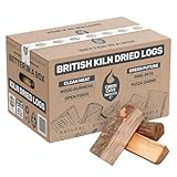 Green Olive Firewood Troncos de Madera Seca al Horno, Caja de 17,5 l, Secos y listos para Quemar, Apto para Estufas de leña, quemadores de leña, fogatas Abiertas, hogueras y hornos de Pizza
