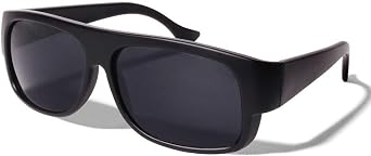 ShadyVEU Oval Flat Top Locs Style Sunglasses UV Protection Black Dark Lens Vintage Eazy E Old School Gangsta OG Large Shades