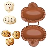 NAUXIU Fall Hand Pie Molds Set of 3,Mini Pie Mould Dough Press Mold Tool,Fall Hand Pie Molds Apple, Acorn & Pumpkin,pumpking Pie Decoration Wraper Dough Stamp Cutter