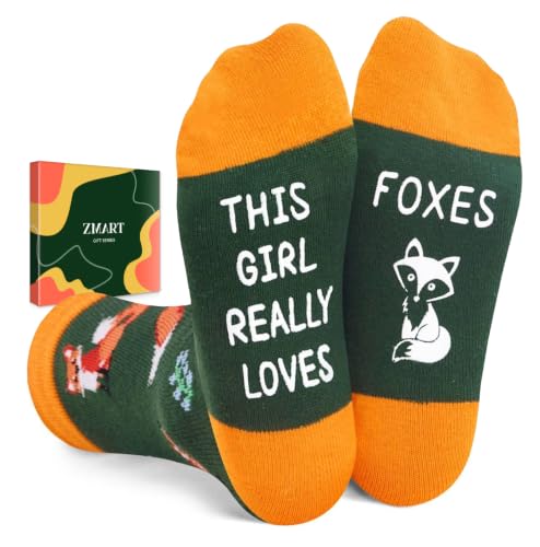 Zmart Cute Fox Gifts for Kids - Animal Socks Girl Really Foxes