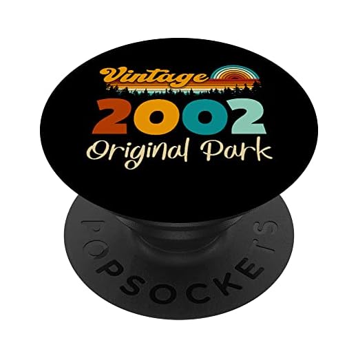 20 cumpleaños vintage 2002 camisetas Original Park Graphic PopSockets PopGrip Intercambiable