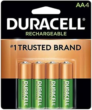 Duracell Nlaa4bcd Rechargeable Nimh Batteries with Duralock Power Preserve Technology, Aa, 4/Pack
