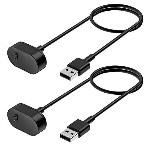 Oumida 2 Pack Charger for Fitbit Inspire/Inspire HR/Ace 2 Replacement USB Charging Cable 0.98FT Durable Portable Charging Dock Cord for Fitbit Inspire/Inspire HR/Ace 2 Accessories (30cm) Black
