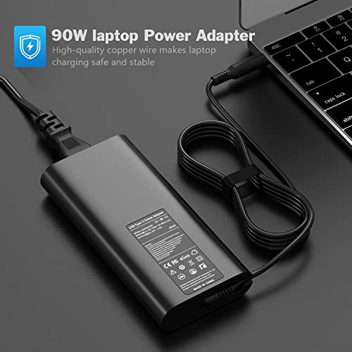 90W Ac Adapter Laptop Charger Replacement For Dell Latitude E6410 E6420 E6430 E6440 E6540 7490 7390 7480 5490 5580 5480 3190 E5470 E6520 E7440 E7450 With Size 7.4X5.0Mm Power Supply Cord Plug #TOP5