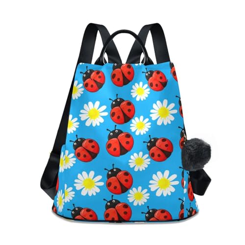 Anti-vol assuré avec ce sac à dos bleu fleuri pour femme active