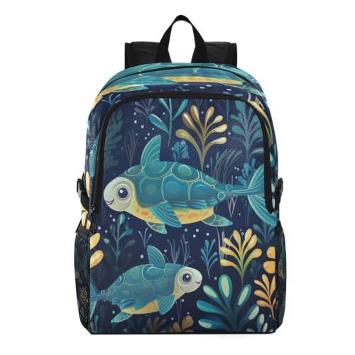 Sac de randonnée pliable tortue de mer contre la pluie sac léger voyage
