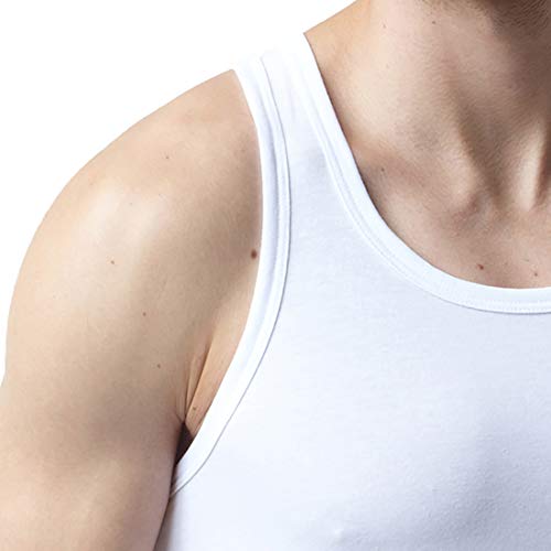Try Men's Premium Basic Running Sleeveless Shirts 100% Cotton Multi Pack3