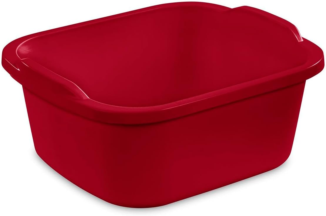 Aazon.co: Tribello 2-Pack Dish Pans For Kitchen Sink, Plastic Tub