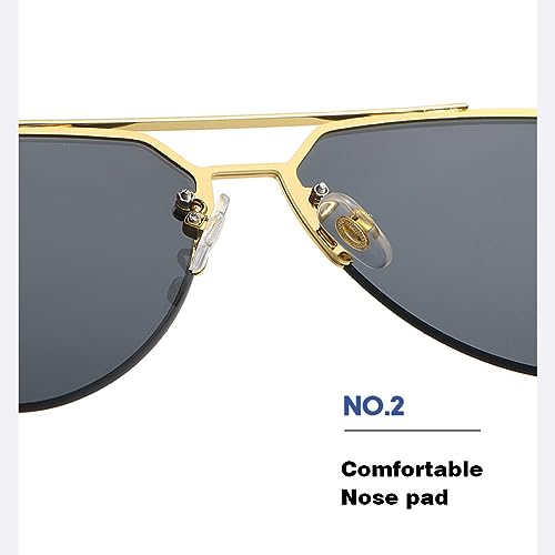 Gafas de sol sin montura vintage MUTYNE para festivales de moda y paseos de verano al aire libre 4