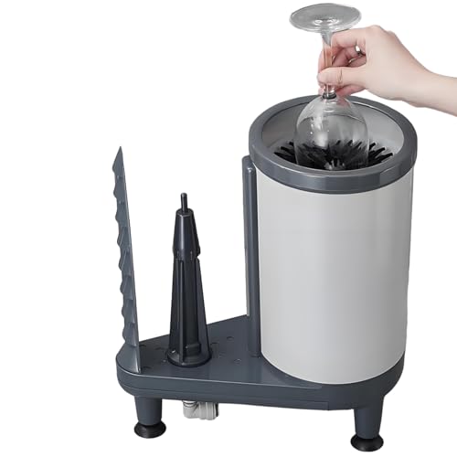 Lavadora automática de vasos con cepillo de nailon de 360° para uso comercial en hoteles, restaurantes y bares