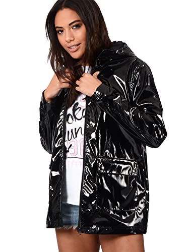 Women Vinyl PARKA, PVC Raincoat, Vinyl Eco Trench Coat Jacket