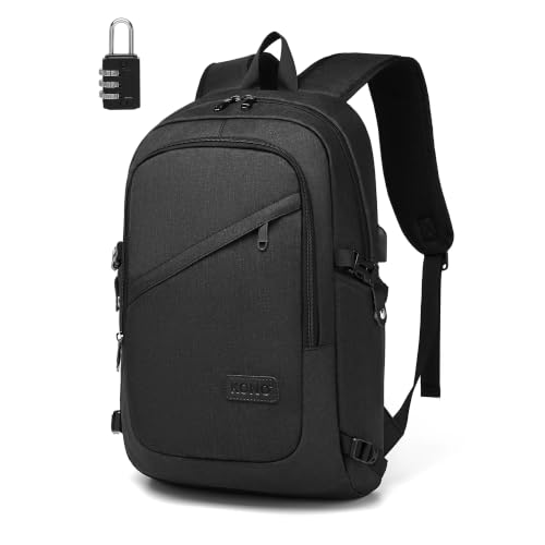 Kono Mochila Ordenador Portátil Antirrobo con Candado 15,6" Hombre, Negro