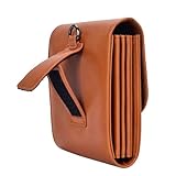 Gugxiom Lens Filter Case, 5 Camera Lens Filter Carry Case, Leather Lens Filter Pouch, with Hook & Magnetic Closure, Holds up to 100mm Filters