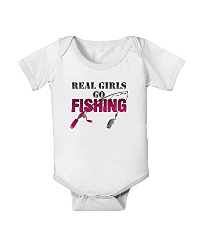 Image of TOOLOUD Real Girls Go Fishing Baby Romper Bodysuit