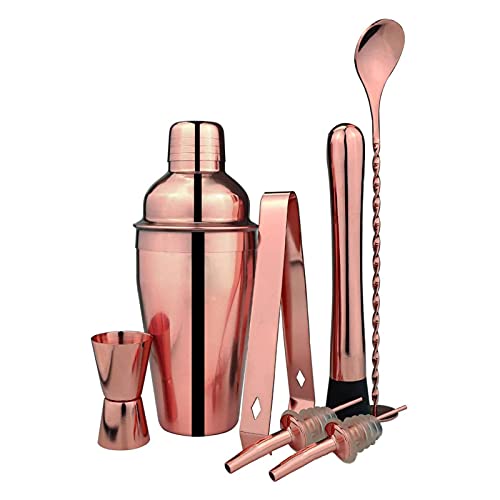 Kit de cócteles bartender 7 piezas acero inoxidable 550 ml miniatura 1