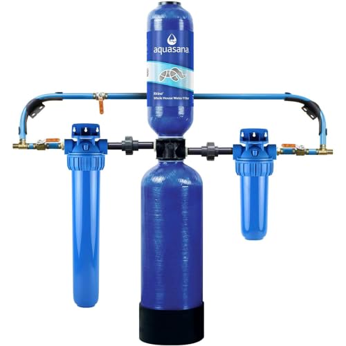 Image of Aquasana Whole House Water Filter System | 1,000,000 Gallons | Carbon & KDF Media | Reduces 97% Chlorine & Sediment | Includes Pre- and Post-Filters | Rhino EQ-1000