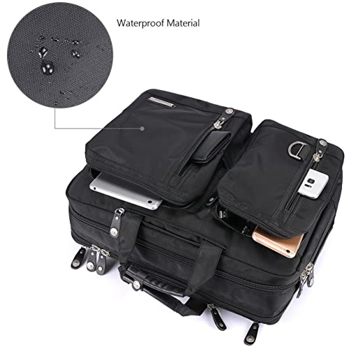 Freebiz Laptop Backpack Messenger Bag-Hybrid Briefcase Bag Bookbag Rucksack With Handle And Shoulder Strap Fits Up To 18.4 Inch Gaming Notebook Compute (18.4 Inches, Black) #TOP5