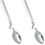 Metaltex 258302 Honiglöffel aus Edelstahl, 15,5 cm, Silber (Packung mit 2)