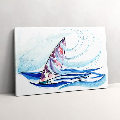 Peinture sur toile surf 60x40cm Wallfluent, art mural de qualité galerie