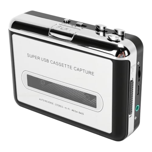 Convertidor de casete a MP3 USB Plyisty grabadora portátil con conector de 3.5 mm
