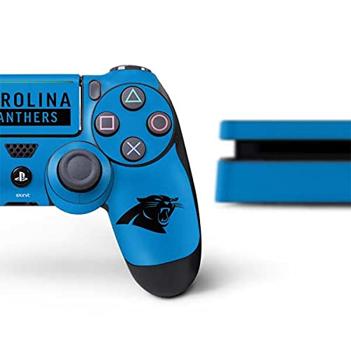 Skinit Decal Gaming Skin Compatible with PS4 Slim Bundle - Officially Licensed NFL Carolina Panthers Blue Performance Series Design