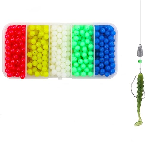 Set de 500 cuentas de pesca de plástico duro en caja miniatura 6