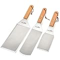Stanbroil Stainless Steel Spatula Set Tools for Blackstone and Camp Chef Griddle, Metal Long Spatula and Hamburger Turner for Griddle Flat Top BBQ Grill, Set of 3