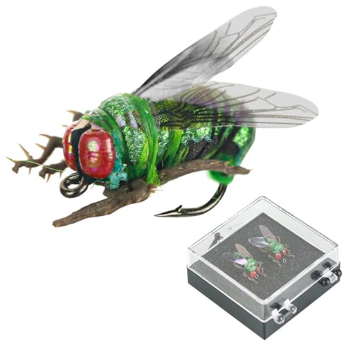 2pcs Artificial Lures Attractant Baits Fishing Tackle Gear Fly Bees Floating Lure Fly Fishing Hook Baits High Simulation Trout F