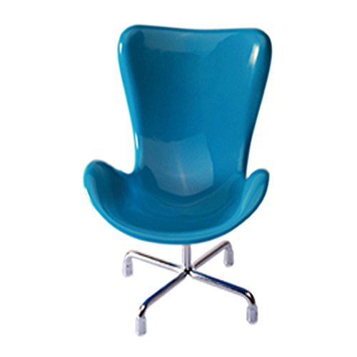 Dahey Cute Hedgehog Mini Chair Small Animal Toy Plastic Swivel Seat Decoration Photo Pops for Hamster, Mice, Other Small Pets, Blue