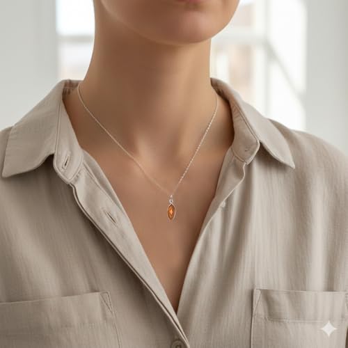 Pendentif citrine en argent 925 Le Luft, le cadeau idéal - 5