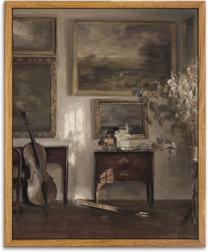 Nature morte vintage et peinture à l'huile pour salon ou galerie d'art rustique