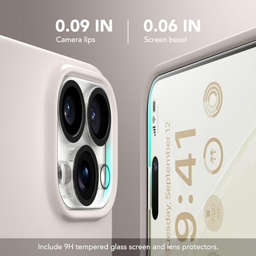 GONEZ for iPhone 14 Pro Max Case Silicone, with Screen Protector + Camera Lens Protector, Full Body Protective Cover, Liquid Silicone Shockproof iPhone 14 ProMax Case 6.7" - Image 8