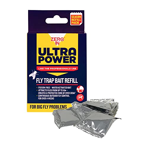 Zero In Ultra Power Outdoor Fly Trap Refill Sachet 8g x 6 Fly Attractant Outdoor Use Poison-Free