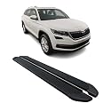 OMAC Seitenschweller Trittbretter Schweller kompatibel mit Skoda Kodiaq 2017-2023 Alu Schwarz