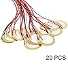 Youmile 20 pcs 27mm Piezo Discs Piezo Pickup with Leads Mic Drum Trigger Acoustic Pickup Buzzer Drum Guitar with Double-sided adhesive foam sticker #1