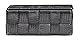 WENKO Badorganizer Mod Adria Deckel Dunkelgrau praktische Aufbewahrungsbox für Bad und Haushalt Maße 26 x 7,5 x 17 cm Kunststoff-Geflecht