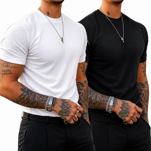 Image of T Shirt For Man | Men T-Shirts | Tshirt For Man Solid Cotton Blend Half Sleeve Regular Men Round Neck Tshirts | T-Shirts | Stylish | Gym Wear For Workout | T-Shirt | Crew Neck | Multi-Colored