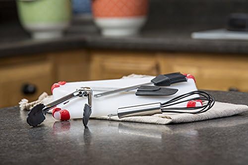 Miniatura 2 de Tablecraft Mini juego de herramientas, silicona con asas de acero inoxidable,