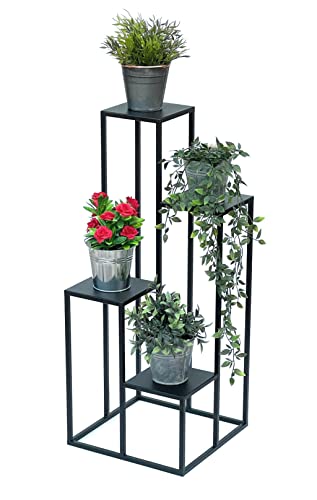 DanDiBo 96354 - Scala per fiori in metallo, 90 cm, colore: Nero