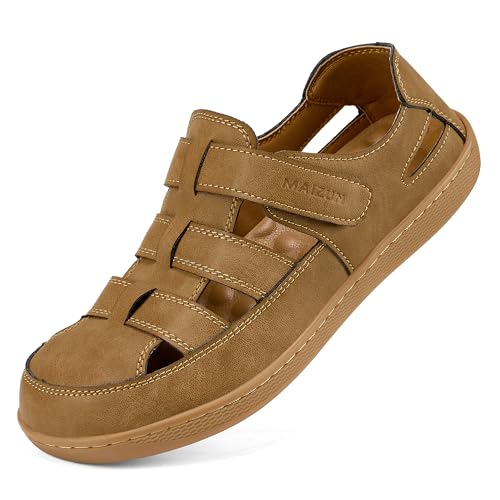 Sandales de sport pour hommes respirantes style pêcheur en cuir