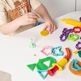 Genio Kids 50 sztuk Foremek do Modeliny, Ciastoliny, Plasteliny, Gliny Polimerowej i Masy Plastycznej dla Dzieci od 3 Lat do zabawy w pomieszczeniach i na zewnątrz - Narzędzia dla Plasteliny
