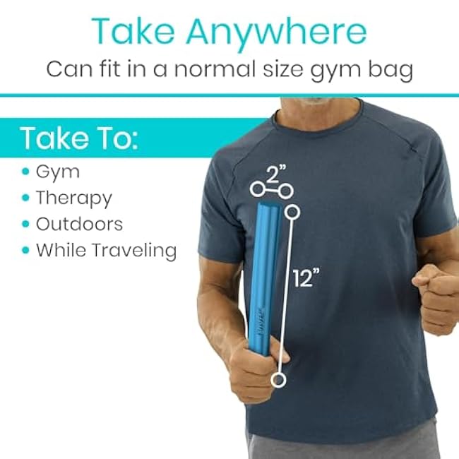 Vive Flex Therapy Bars (3 Pack) - Twist Resistance Hand Grip Strength Trainer for Injury Recovery, Tennis Elbow, Golfers, Tendonitis Pain - Weighted Strengthening Multi Pack