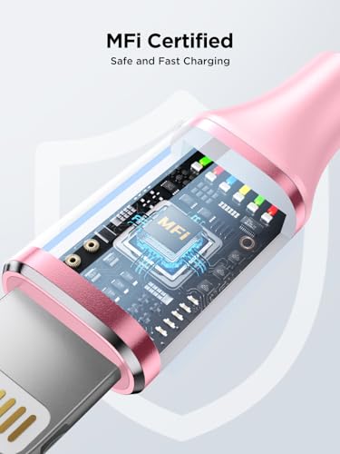 Aioneus iPhone Charger Cable, MFi Certified Lightning Cable 2M iPhone Charger Fast iphone Charging Cable Nylon Lightning to USB Cable for iPhone 14 13 12 11 Pro Max XS XR X 8 7 6 Plus 5 SE
